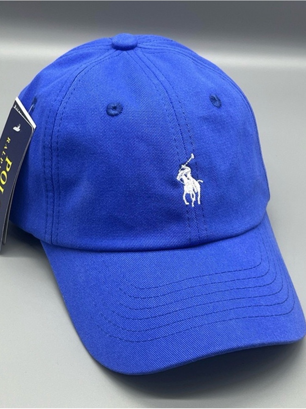 Polo by Ralph Lauren Royal Blue Polo Pony Cap with White Logo